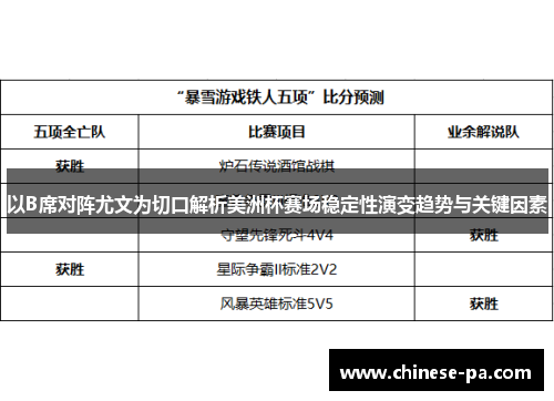 以B席对阵尤文为切口解析美洲杯赛场稳定性演变趋势与关键因素 以B席对阵尤文为切口解析美洲杯赛场稳定性演变趋势与关键因素
